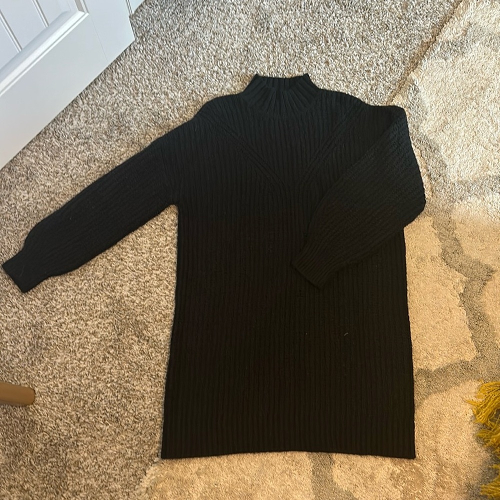 BLACK SWEATER DRESS SIZE LARGE